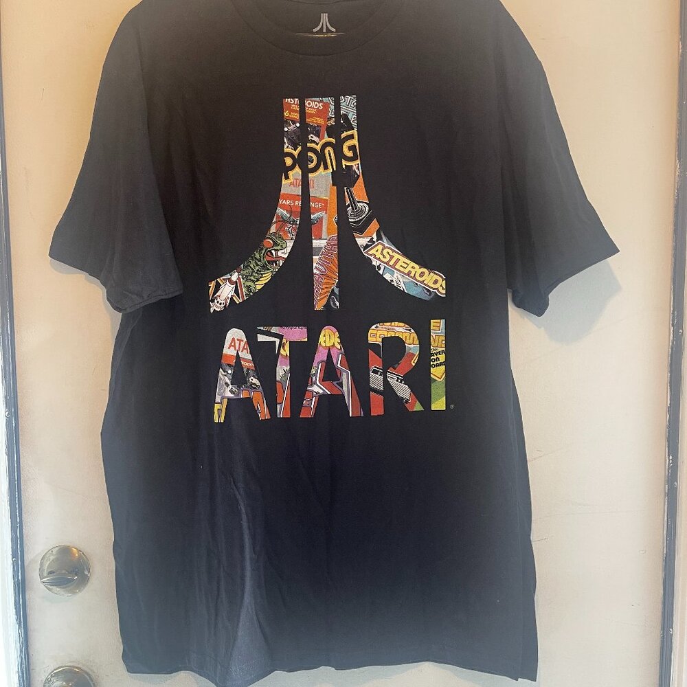 ATARI Classic Logo T Shirt/ Men’s Black Ripple Junction Cotton Size XL (162)